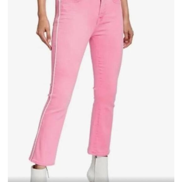 7 For All Mankind Pink High Waist Slim Kick Jean, NEW  Size 28 - Picture 2 of 9